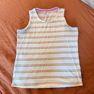 Women's Striped Patagonia Cotton Tank Top Size Medium